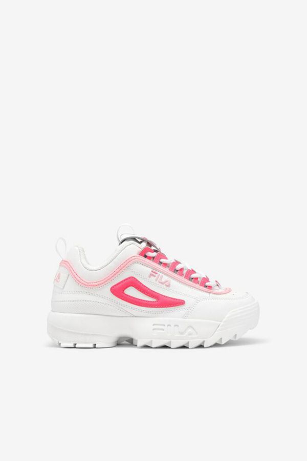 Fila Little Disruptor 2 Boy's Sneakers - White/Pink,NZ 714-69178